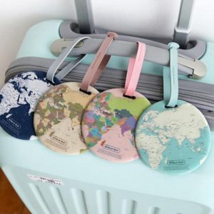 Map Themed Luggage Tags